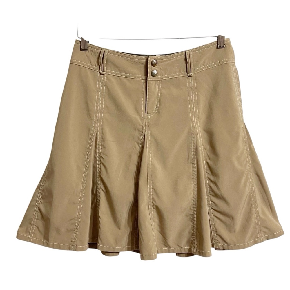 Athleta Whatever Sporty Activewear Skort 4 Tan Tennis Pickleball Golf Athleisure